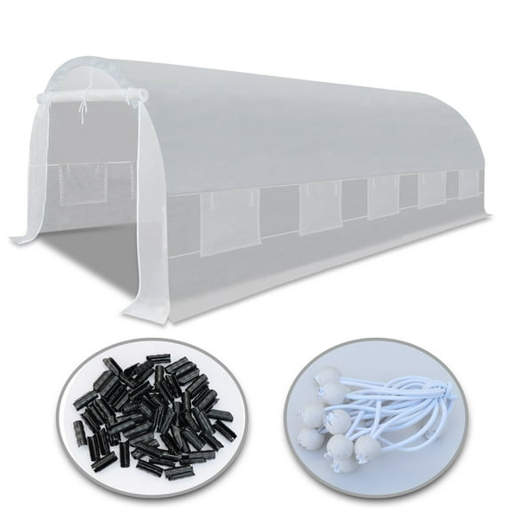 SUNNY Greenhouse Replacement Cover Half-Transparent Greenhouse Cover (24.6'x10'x7')