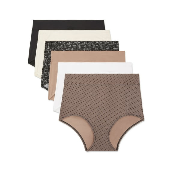 Warners® Blissful Benefits Dig-Free Comfort Waistband Microfiber Brief 6-Pack RS9046W