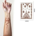 thumbnail image 3 of Pegatina de tatuaje de encaje rojo y marrón, tatuaje de transferencia de agua, pegatina de arte corporal impermeable, arte temporal de la piel para mujeres y niñas, 3 of 8