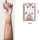 thumbnail image 3 of Pegatina de tatuaje de encaje rojo y marrón, tatuaje de transferencia de agua, pegatina de arte corporal impermeable, arte temporal de la piel para mujeres y niñas, 3 of 8