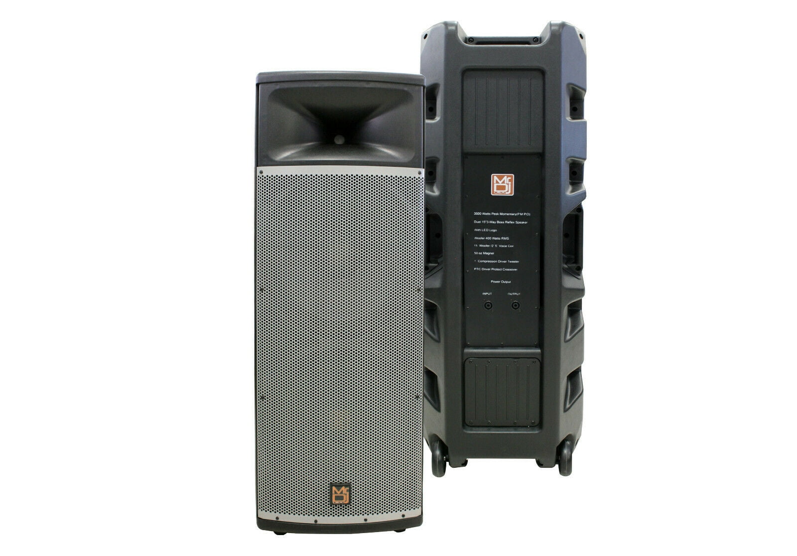 Mr. Dj USA PRO215S Dual 15â€ 4000 Watt 3Way 4Ohm Passive DJ / PA