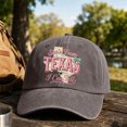 thumbnail image 7 of SHE'S FROM TEXAS I CAN TELL Baseball Cap Classic Adjustable Unisex Low Profile Curved Brim Hat for Men Women Daily Wear, 7 of 7