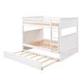thumbnail image 5 of CRO Decor Full Over Full Bunk Bed with Twin Size Trundle Pine Wood (White), 5 of 12