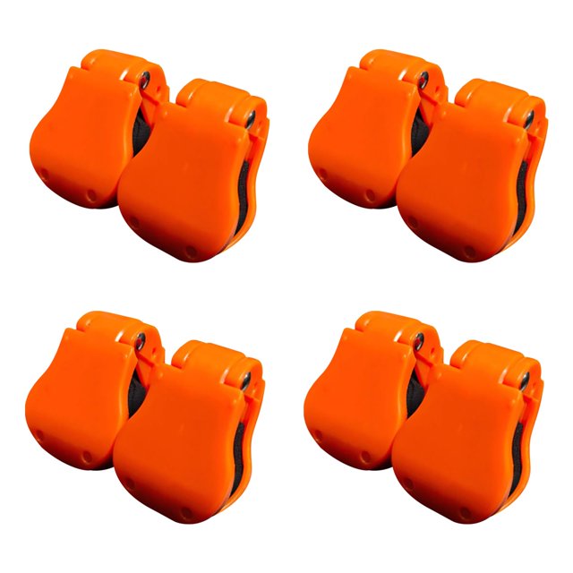 D 4 Pairs Multifunctional Fishing Rod Holders Portable Beach Ground Pole Clips Abs Material Secure Storage For Fishing Gear Accessories 0.18Lbs