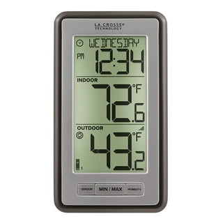  AcuRite 02028 Color Digital Thermometer with Indoor/Outdoor  Temperature,White : Patio, Lawn & Garden