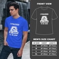 thumbnail image 4 of Greenyef Graphics I Paused My Game to Be Here Gamer Gift Funny Tee Men's T-Shirt Style-39 (Royal Blue & White, Small), 4 of 6