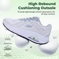 thumbnail image 6 of AOV Wide Toe Box Shoes Women Arch Support Walking Shoes for Plantar Fasciitis Orthotic Tennis Sneakers WhiteGrey Size 10, 6 of 8