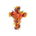 thumbnail image 2 of 18In Tulip Cross Easter Front Door Bow, Simulation Flower Decoration, Door Wall Pendant, Faux Floral Sign for Porch Entryway Holiday Seasonal Greeting Display, Orange, 2 of 8