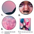 thumbnail image 3 of Designart Pink And Blue African American Woman VII Canvas Wall Art, 3 of 5