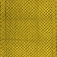 thumbnail image 1 of Ahgly Company Machine Washable Indoor Square Oriental Yellow Industrial Area Rugs, 4' Square, 1 of 4