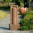thumbnail image 6 of Teamson Home Framed Layered Rock Design Patio Water Fountain–Warm Glow Lighting with Steady Flow & Electric Pump, Brown, 6 of 18
