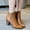Brown, variant on Women's Pointed Toe Chunky High Heel Ankle Boots Fashion Zipper Chelsea Booties Dressy Short Boot Brown 7(39)