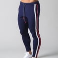 thumbnail image 4 of Mens Joggers Striped Sweatpants Casual Long Pants Fitness Trousers Sportwear, 4 of 9