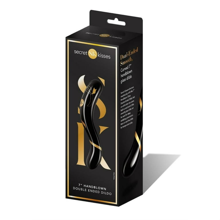 Secret Kisses 7in Double Ended Dildo Black & Gold , Silicone - Walmart.com