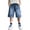 Z-02Blue, variant on Ruyang Teen Boys Bermuda Jean Shorts Knee Length Wide Leg Cargo Denim Shorts Elastic Waist Loose Casual Shorts with Pockets