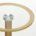 thumbnail image 4 of mDesign Metal and Glass Top Round Accent Side/End Drink Table - Soft Brass, 4 of 7