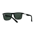 thumbnail image 4 of Polarized Elegant Chic Fashion Luxury Sport Horn Rim Sunglasses Matte Black Green, 4 of 4