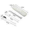thumbnail image 3 of Elainilye Reusable Cutlery Set, Camping Utensils Kit, Portable Tableware for School Lunch Travel, 3 of 7