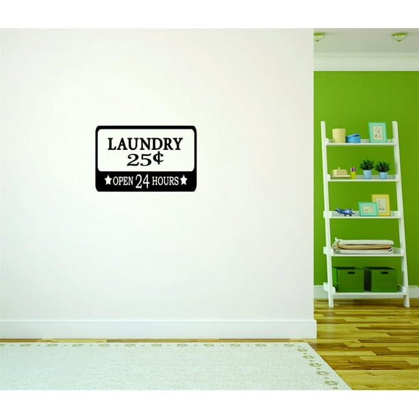 Custom Wall Decal Sticker Laundry 5 Cents Open Sign Home Decor 10 X 16 Walmart Com Walmart Com