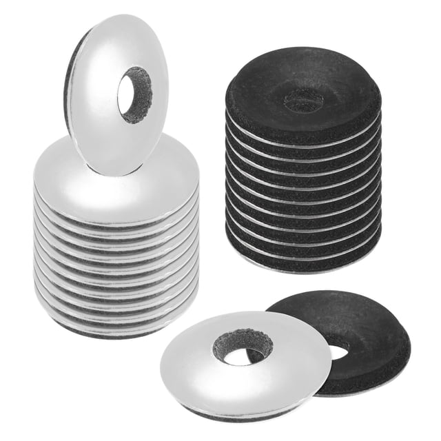 Paquete de 50 arandelas de goma selladoras unidas de EPDM, arandelas de goma de neopreno de acero inoxidable 304 de 1/4" x 3/4"OD para tornillos/máquinas/barcos/techos