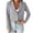 Gray, variant on IROINNID Women's Blouson Jacket Long Sleeve Solid Color Notch Lapel Deep-V Neck Outwear, Loose Business Attire Lapel Slim Fit Short Cardigan Jacket
