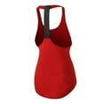 thumbnail image 4 of Camiseta sin mangas de yoga de color liso para mujer - Poliéster, secado rápido UPF50+, tiras reflectantes, camiseta deportiva con espalda nadadora, 4 of 4