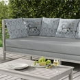thumbnail image 7 of Antlered Garden Indoor/Outdoor Pillow in Blue 26 x 26 with removable cover, 7 of 7