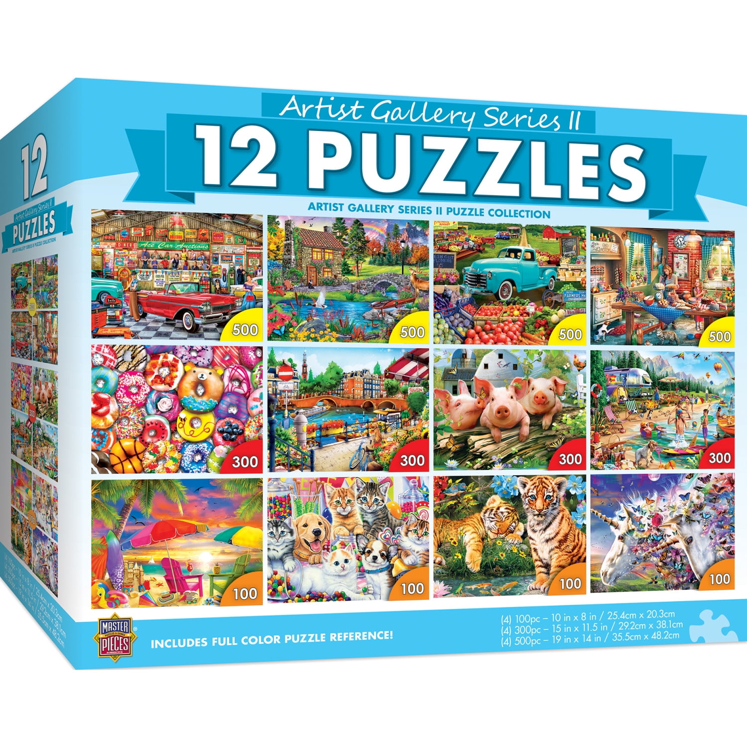 MasterPieces Artist Gallery Jigsaw Puzzle 12 Pack, 100-500 Pieces
