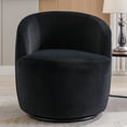 thumbnail image 4 of UWR-Nite Swivel Barrel Chair, Swivel Chairs for Living Room, Accent Round 360° Swivel Club Chairs, Upholstered Velvet Modern Arm Chairs for Nursery, Bedroom, Office, Hotel, 4 of 5
