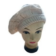 thumbnail image 3 of Hysunland Women's Satin Lined Knitted Beret Ladies Winter Autumn Warm and Soft Beige Beanie Hat Solid Color, 3 of 7