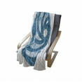 thumbnail image 4 of Spires Soft Flannel Fleece Blanket, Computer Rendered Abstract Fractal Design Rotary Turning Futuristic Hole Tube Whirl Design, Cozy Plush for Indoor and Outdoor Use, 50" x 60", Blue, by Ambesonne, 4 of 6