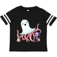 thumbnail image 3 of Inktastic Cute Ghost Octopus Trick or Treating with Bat Boys or Girls Toddler T-Shirt, 3 of 5