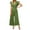 Green, variant on aidice Dressy Jumpsuits for Women Office V Neck Ruffle Cap Sleeve Ruched Cropped Wide Leg Pants Rompers