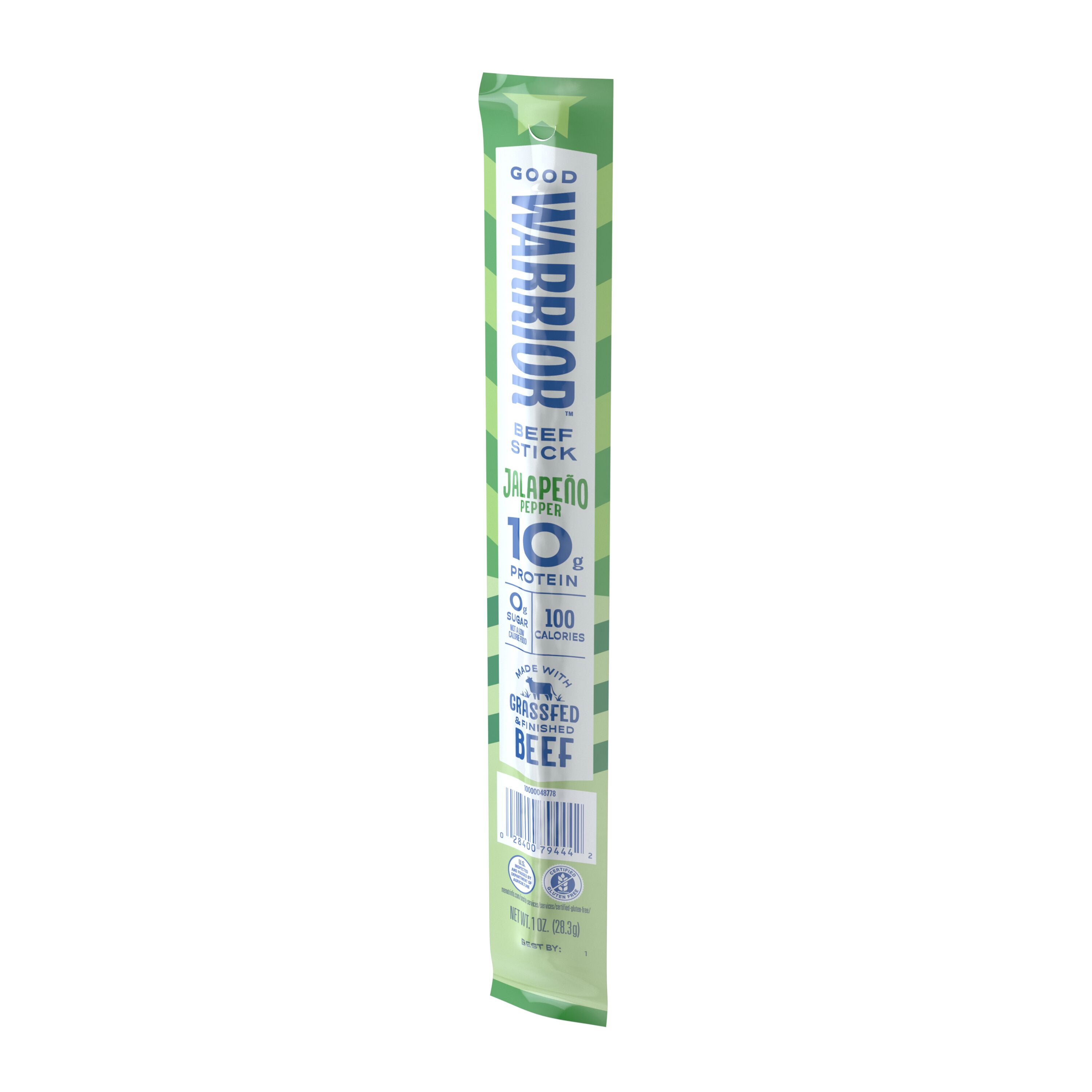 Good Warrior Grassfed & Finished Jalapeno Pepper Beef Sticks, 1 oz