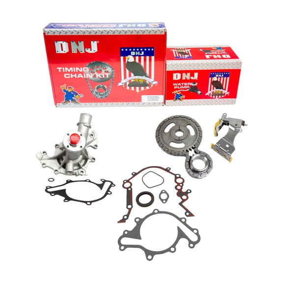 DNJ TK4123WP Timing Chain Kit with Water Pump Fits Cars & Trucks 97-08 Ford 4.2L V6 OHV 12V