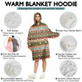 thumbnail image 5 of Wearable Oversized Blanket,Colorful Christmas Striped Pattern Wearable Blanket Hoodie for Adults,Cozy Hooded Blankets with Super Pockets,Super Warm Fuzzy Pullover for Women & Men, 5 of 6
