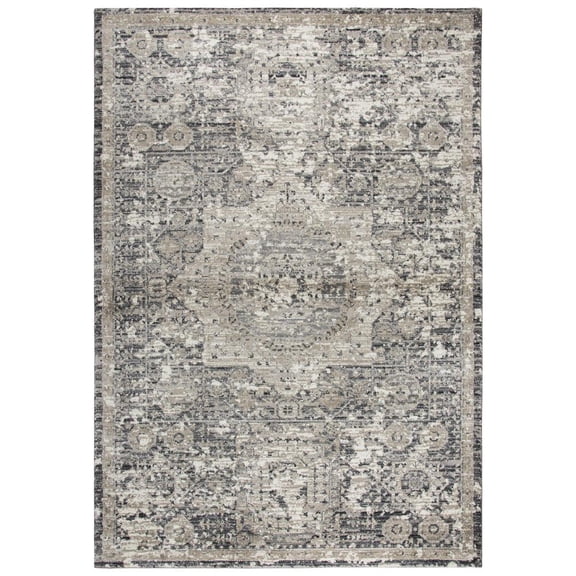 Alora Decor Swagger 3'3" x 5'3" Distress Gray/Natural/Tan/Dk Gray Area Rug