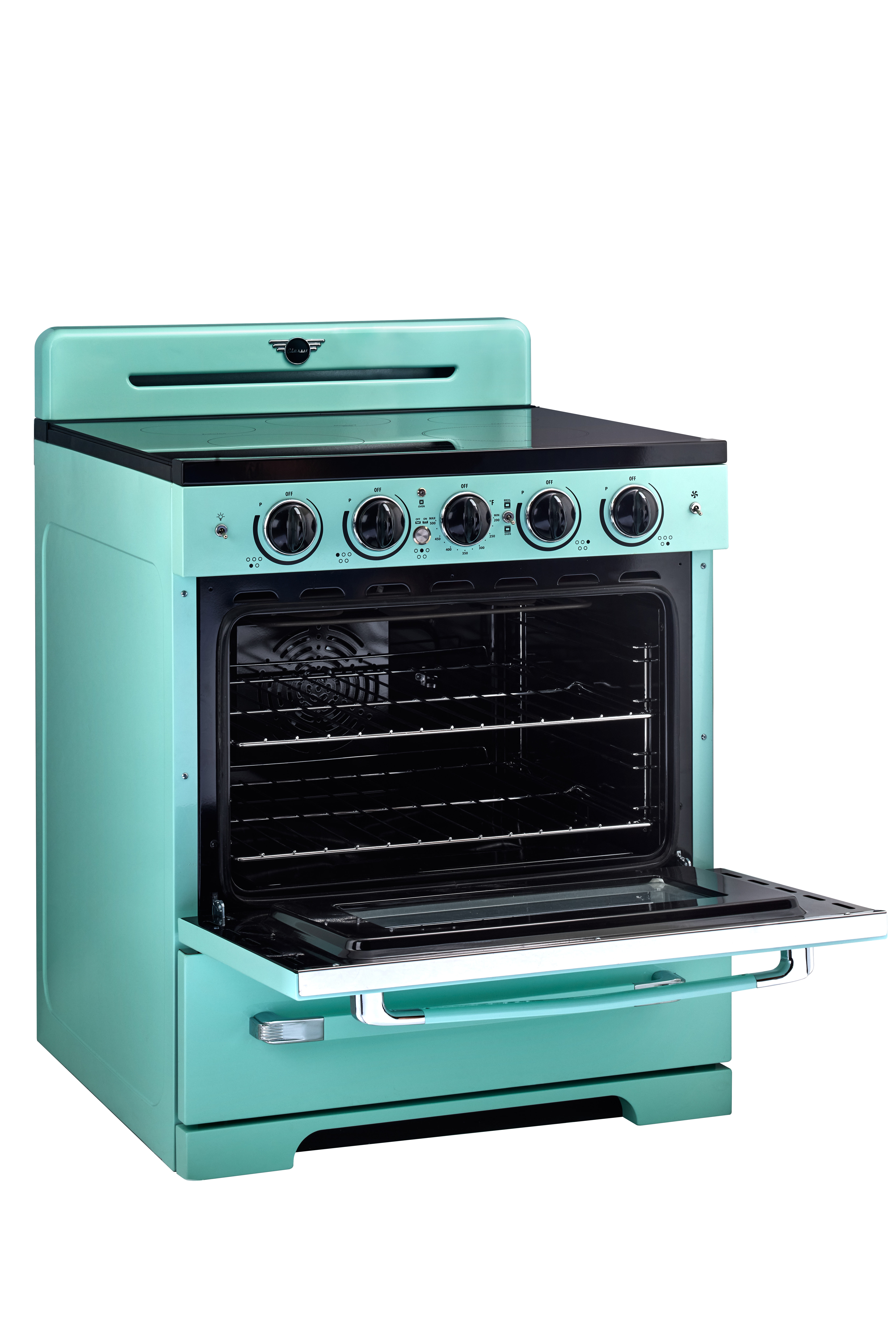 Unique 30' Classic Retro Induction Range, Ocean Mist Turquoise