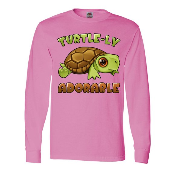 Inktastic Turtle-ly Adorable Cute Turtle Long Sleeve T-Shirt