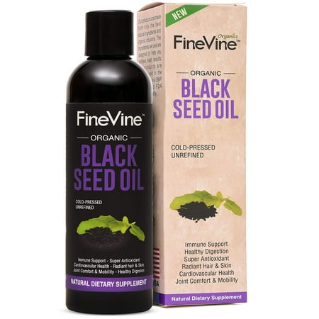 100% Pure Black Seed Oil - 8 oz - for Immune Support, Joints, Digestion, Hair and Skin - Best Nigella Sativa Black Cumin Vegan Supplement with Omega 3 6 9 - Organic and (Best Organic Vitamins For Hair Growth)