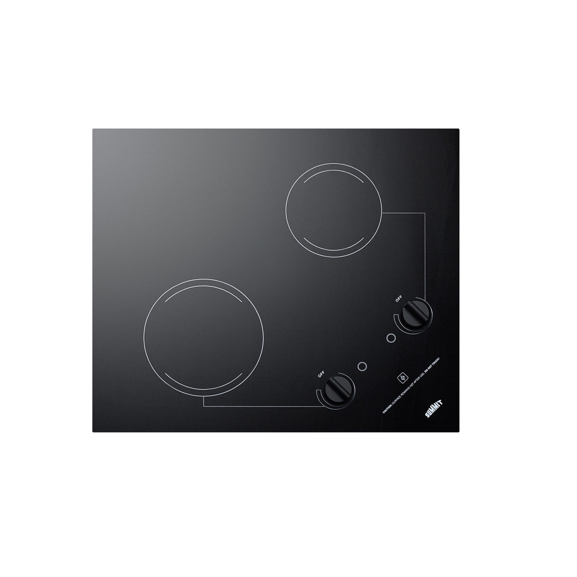 21" Wide 230V 2-Burner Radiant Cooktop