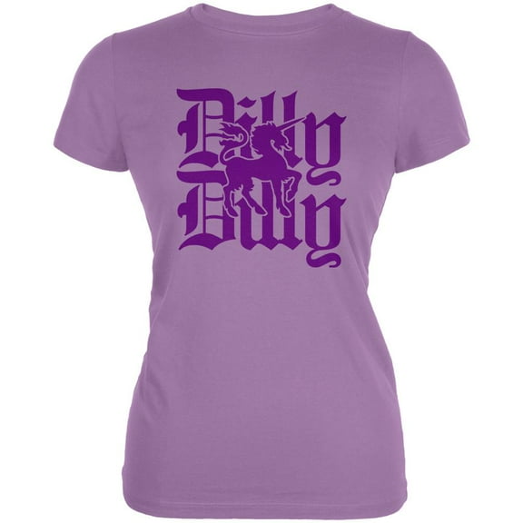 Olde English Dilly Dilly Royal Unicorn Juniors Soft T Shirt Dusty Violet X-LG