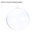 thumbnail image 3 of Uxcell 24Pcs 2.76 Inch Clear Plastic Ornaments Balls Acrylic Christmas Ornaments Balls for DIY Crafts, Christmas Trees, 3 of 6