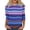 Blue #032, variant on 3/4 Sleeve Shirts for Women Spring Striped Crewneck Business Casual Tops Loose Three Quarter Length Work Blouses Gray M