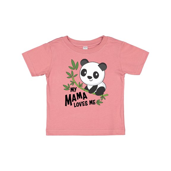 Inktastic My Mama Loves Me- cute panda Boys or Girls Baby T-Shirt