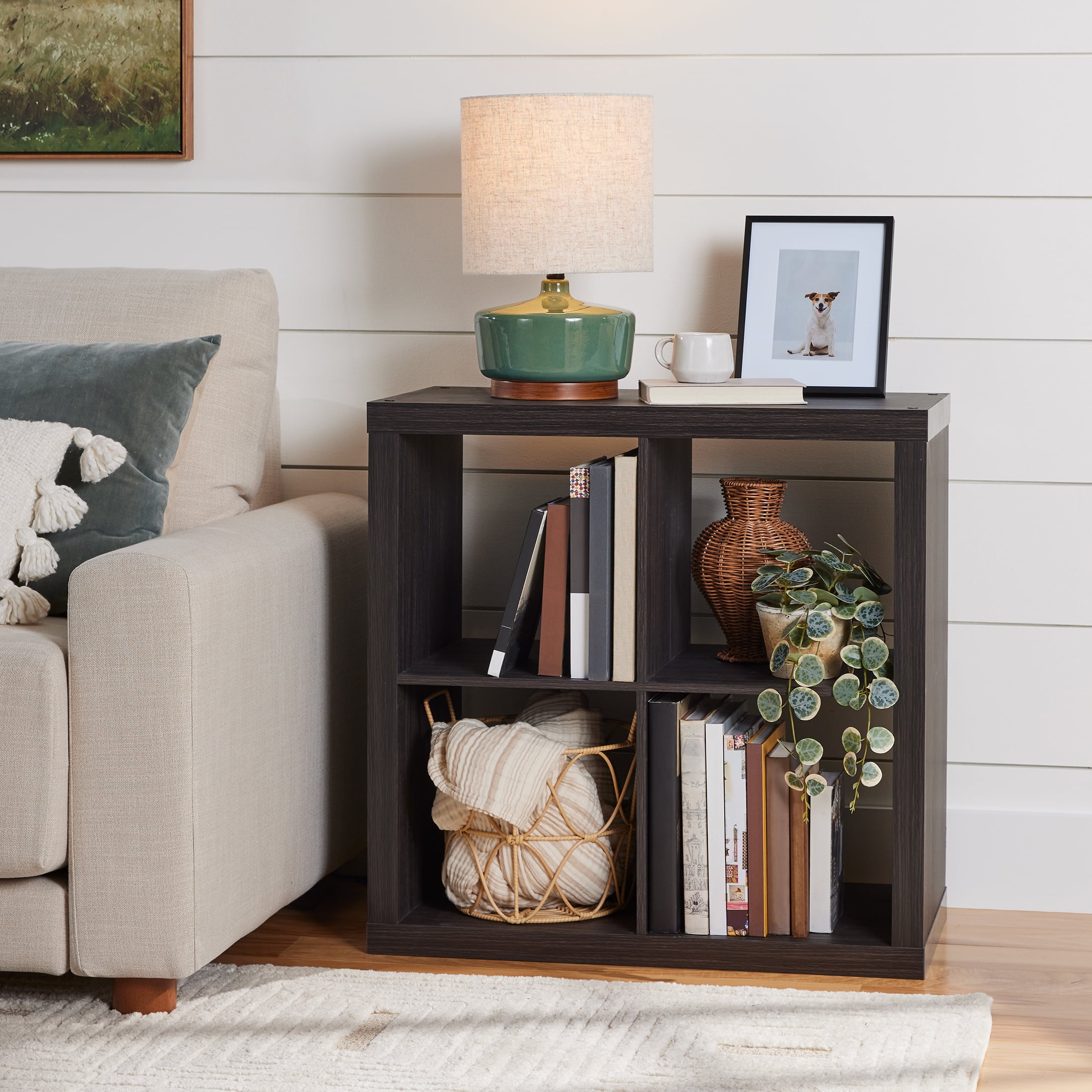 Better Homes & Gardens 4Cube Storage Organizer, Tobacco Oak  (图5)
