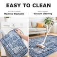 thumbnail image 4 of Brisasol Runner Rug for Hallway 2x8 Washable Kitchen Rug and Runners Low Pile Soft Printed Blue Indoor Carpet Runner for Bedroom Entryway, 4 of 7