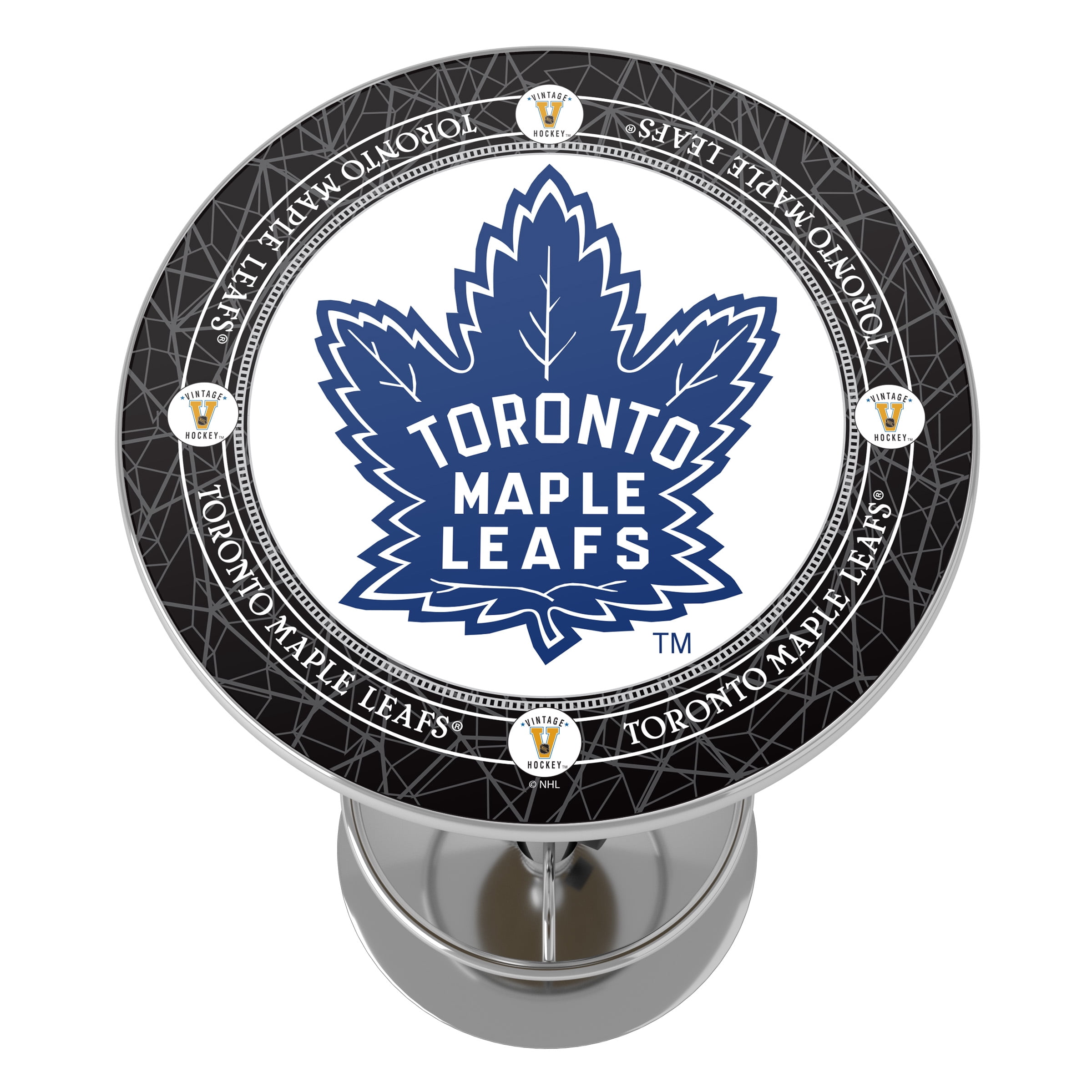 Toronto Maple Leafs Throwback Bar Table with Adjustable Footrest and Acrylic Top