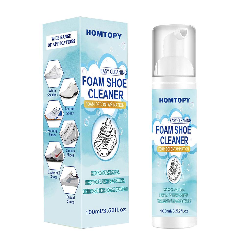 Nettoyant Mousse Pour Chaussures Unbloo - Sans Eau, Avec Brosse, Pour Tous Types De Matériaux
