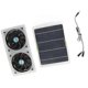 thumbnail image 2 of Kit de ventilateur solaire 100 W 12 V, étanche, portable, double évacuation, pour serre domestique, 2 of 5